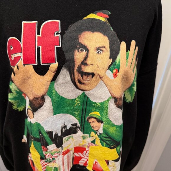 Elf Women's Sweatshirt, Size L, Black Pullover - Picture 2 of 3